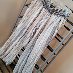Linen Striped Pants